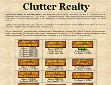 Tablet Screenshot of clutterrealty.com